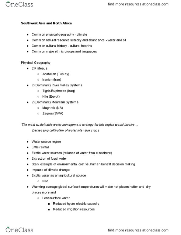 GEOG120 Lecture Notes - Lecture 6: Sea Level Rise, Fossil Water, Zagros Mountains thumbnail