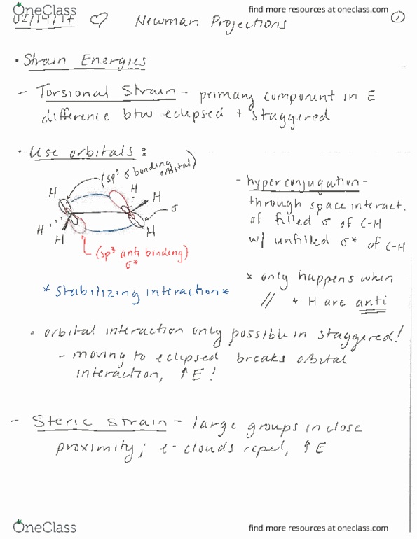 CHEM 2201 Lecture Notes - Lecture 9: Dihedral Angle, Ethane, Potential Energy thumbnail