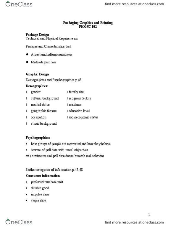 PKSC 1020 Lecture Notes - Lecture 16: Campbell Soup Company, Vending Machine, Psychographic thumbnail