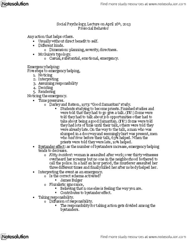 PSYCH 360 Lecture Notes - Murder Of James Bulger, Pluralistic Ignorance thumbnail