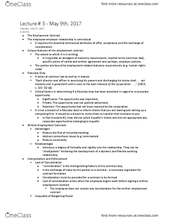 LAW 529 Lecture Notes - Lecture 3: Fiduciary thumbnail