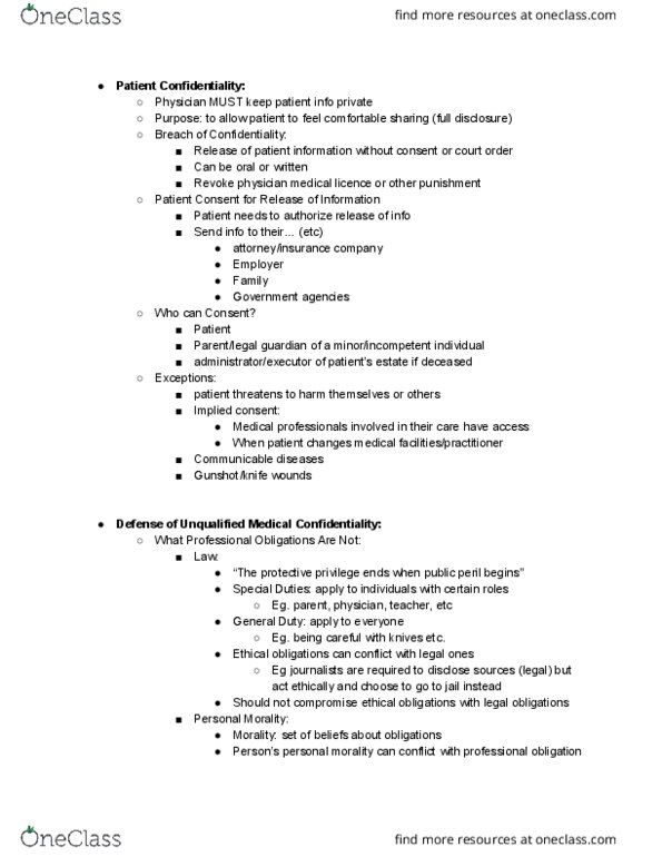 PHIL 1165 Chapter Notes - Chapter 2: Professional Responsibility, Implied Consent, Assisted Suicide thumbnail