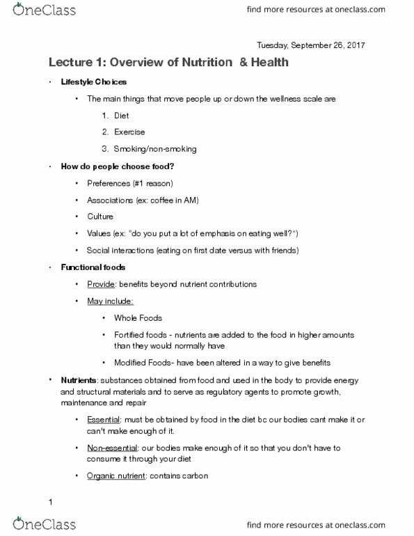 NUTR 222 Lecture Notes - Lecture 1: Saturated Fat, Trans Fat, Nutrient Density thumbnail
