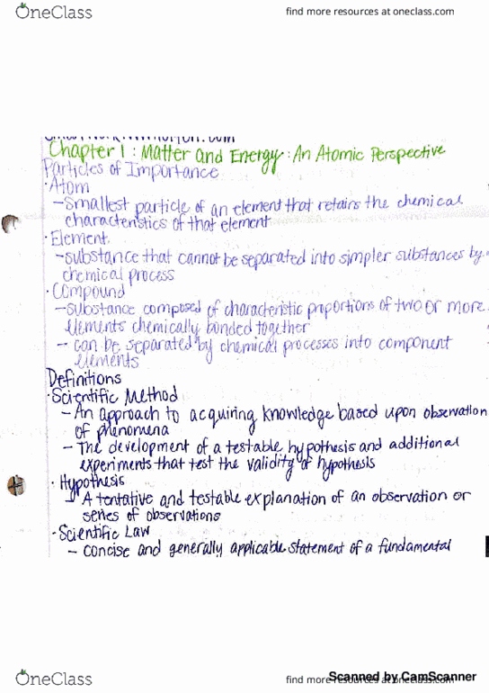 CHEM 1211 Lecture 1: september 7 - matter and energy: an atomic perspective thumbnail
