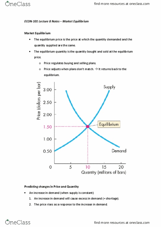 ECON 101 Lecture Notes - Lecture 8: Economic Equilibrium thumbnail