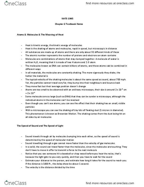 NATS 1945 Chapter Notes - Chapter 2: Brownian Motion, Atomic Number, Instruction Cycle thumbnail