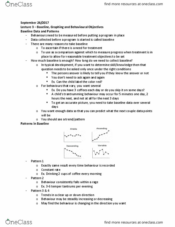 HUMBEHV 2B06 Lecture 3: Lecture 3 – Baseline, Graphing and Behavioural Objectives thumbnail