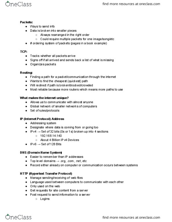 CS 405 Lecture Notes - Lecture 1: Targeted Advertising, Domain Name System, Cascading Style Sheets thumbnail