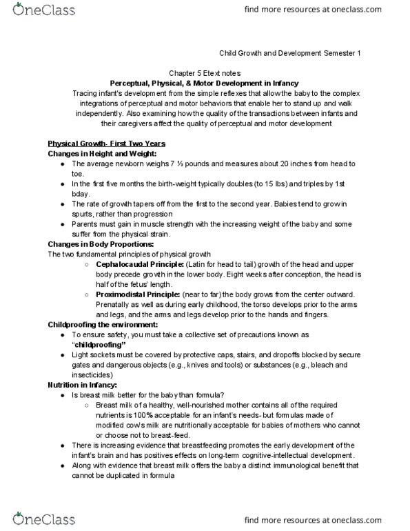 CHD-2220 Chapter Notes - Chapter 5: Retina, Electroencephalography, Habituation thumbnail