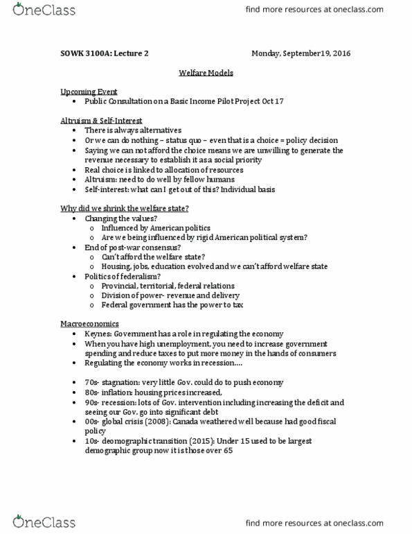 SOWK 3100 Lecture Notes - Lecture 2: Multidimensional Poverty Index, Human Poverty Index, Gross National Income thumbnail