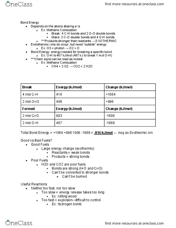 CHEM 1100 Lecture Notes - Lecture 8: Joule, Photon, Ethane thumbnail