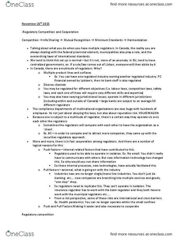 PAP3902 Lecture Notes - Lecture 10: Competition Regulator, Volkswagen, Nash Equilibrium thumbnail