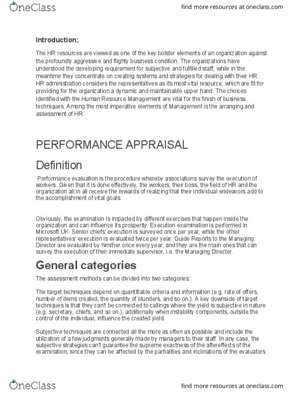 FIN-200 FA4 Chapter Notes - Chapter 7: Performance Appraisal, Sex Segregation, Adobe After Effects thumbnail