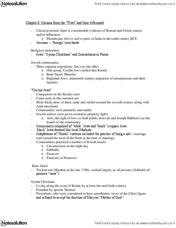 RLG205H5 Chapter Notes - Chapter 8: Syriac Orthodox Church, Early Christianity, Roberto De Nobili thumbnail