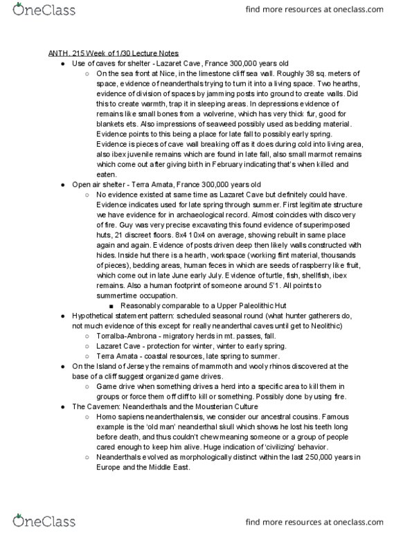 ANTH 215 Lecture Notes - Lecture 3: Allometry, Wolverine, Woodworking thumbnail