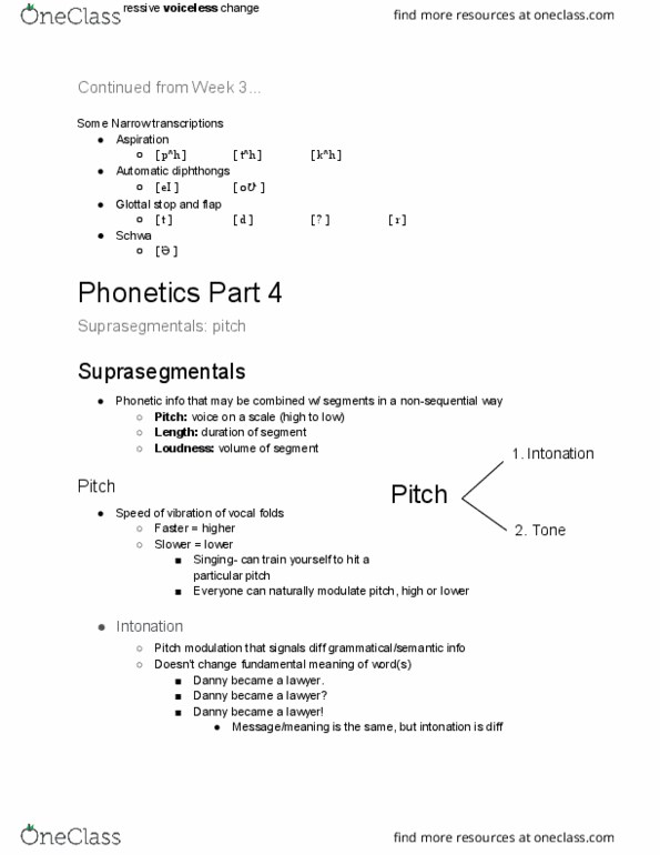 LINGUIS 101 Lecture Notes - Lecture 4: Vowel Reduction, Dissimilation, Vocal Folds thumbnail