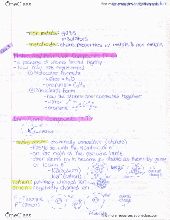 CHEM 11 Lecture Notes - Lecture 3: Fluoride, Ion thumbnail