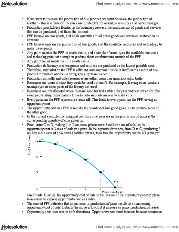 ECON101 Chapter Notes - Chapter 2: Allocative Efficiency, Technological Change, Capital Accumulation thumbnail