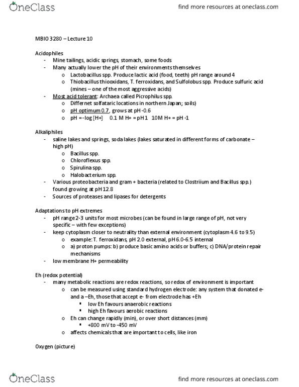 MBIO 3280 Lecture Notes - Lecture 10: Standard Hydrogen Electrode, Fumarole, Chloroflexus Aurantiacus thumbnail