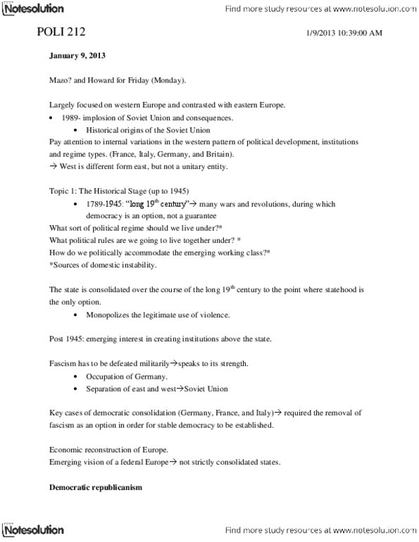 POLI 212 Lecture Notes - Barter, Thatcherism, Economic Reconstruction thumbnail