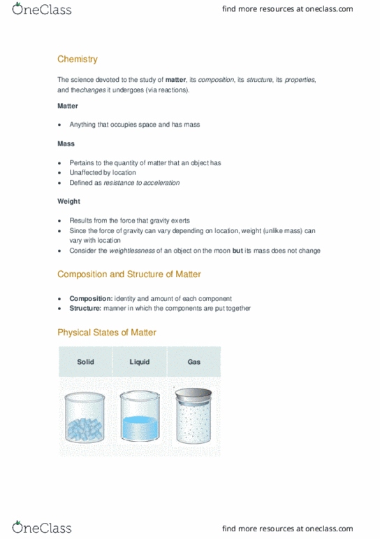 CHEM 110 Lecture Notes - Lecture 4: Bromine, Evaporation, Lead thumbnail