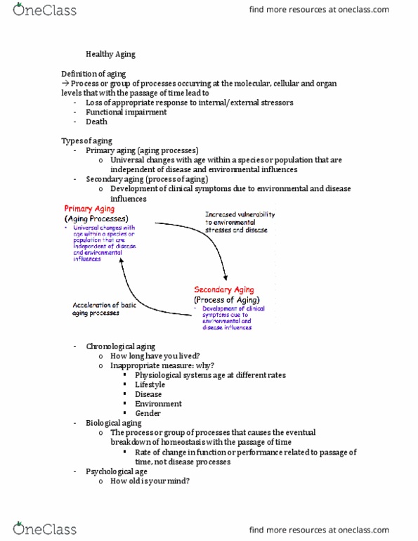 KNPE 335 Lecture 99: Healthy Aging Notes All Lectures thumbnail