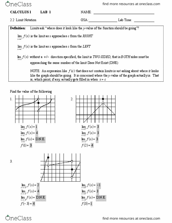 MTH 2001 Lecture 1: L1 - 2.2 - Limits by Graphing KEY thumbnail