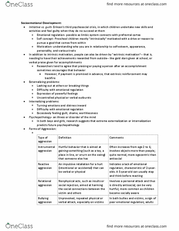 HD 101 Lecture Notes - Lecture 6: Motivation, Prefrontal Cortex, Social Rejection thumbnail