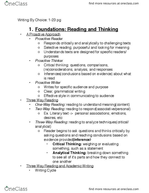 ACMB01H3 Chapter Notes - Chapter 1: Critical Thinking, General Idea, Denotation thumbnail
