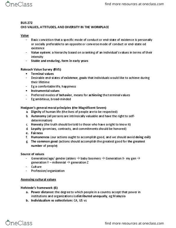 BUS 272 Chapter Notes - Chapter 3: Napoleonic Code, Consensus Decision-Making, Job Satisfaction thumbnail