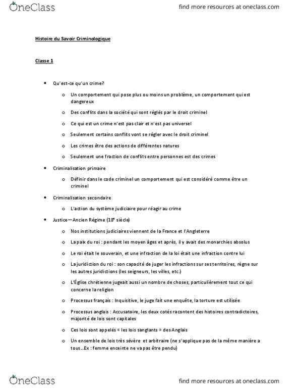 ALG 2901 Lecture Notes - Lecture 1: Le Droit, Enceinte, Viol thumbnail