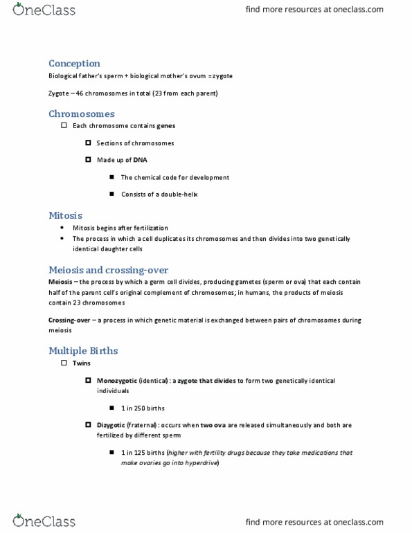 PSYCH211 Lecture Notes - Lecture 3: Sickle-Cell Disease, Abo Blood Group System, Hair thumbnail