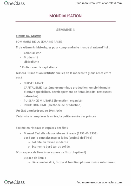 CRM 3723 Lecture Notes - Lecture 6: Le Monde, Manuel Castells, Milice thumbnail