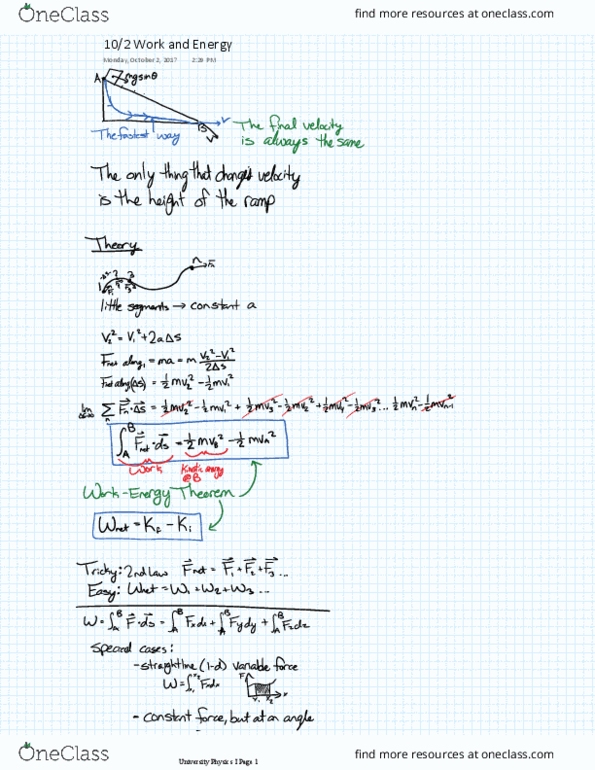 PHYS-216 Lecture 14: PHYS 216 Lecture 14: University Physics I: Work and Energy thumbnail