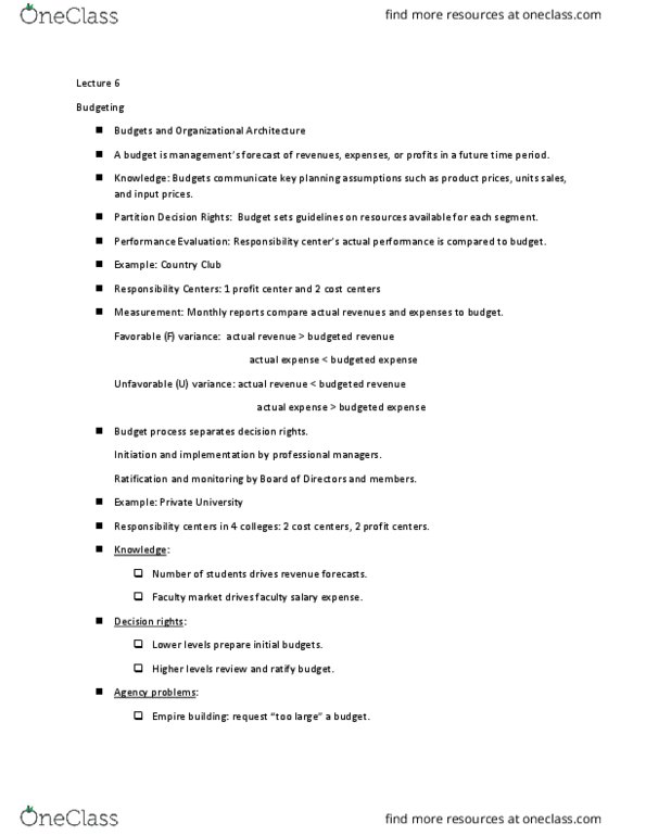 RSM322H1 Lecture Notes - Lecture 6: Toner, Decision Management, Organizational Architecture thumbnail