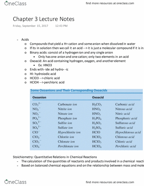 CHE 106 Lecture Notes - Lecture 3: Formula Unit, Elemental Analysis, Carbon-12 thumbnail