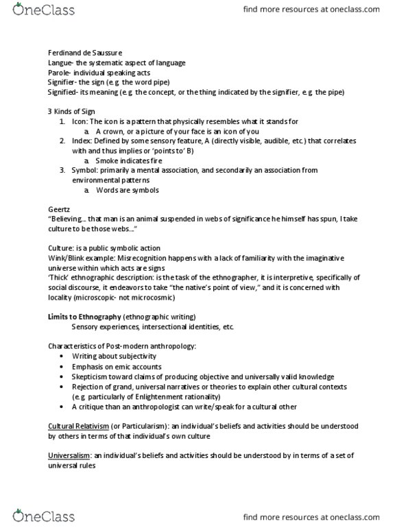 ANTH 1003 Lecture Notes - Lecture 1: Abahlali Basemjondolo, Xenophobia, Human Imprint thumbnail