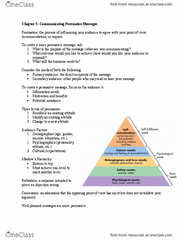 BA 2030 Lecture Notes - Lecture 4: Psychographic thumbnail