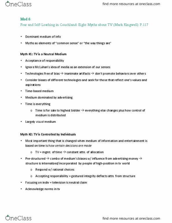 CMNS 110 Chapter Notes - Chapter 6: Morse Code, Mark Kingwell, Arbitrariness thumbnail