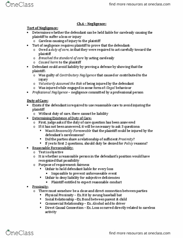 LAW 122 Lecture Notes - Lecture 6: No Liability, Lightning, Product Liability thumbnail