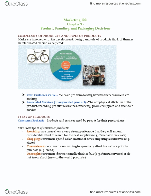 MKT 100 Chapter Notes - Chapter 9: Brand Equity, Stock Keeping Unit, Signify thumbnail