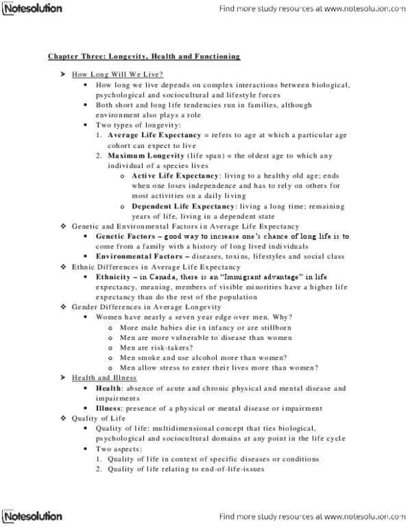 PSYC 3490 Chapter Notes - Chapter 3: Dementia, Pain Management, Biofeedback thumbnail