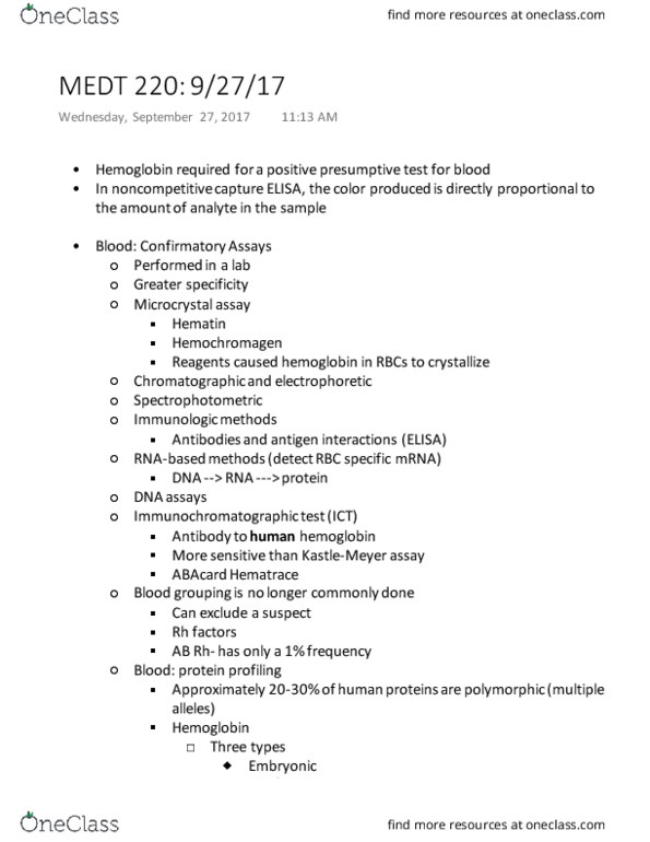 MEDT220 Lecture Notes - Lecture 12: Oral Sex, Glycoprotein, Amylose thumbnail