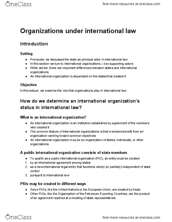 LSB 4633 Lecture Notes - Lecture 3: United Nations Trusteeship Council, Legal Personality thumbnail