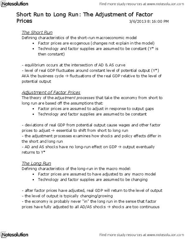 ECON 102 Chapter Notes - Chapter 24: Aggregate Demand, Macroeconomic Model, Demand Shock thumbnail