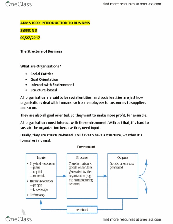 ADMS 1000 Lecture Notes - Lecture 3: Starbucks, Specialty Coffee, Signified And Signifier thumbnail