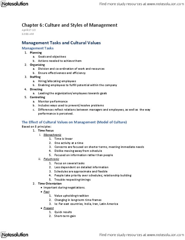 MGT 2070 Chapter Notes - Chapter 6: Collectivism, Comfort Zone, Job Satisfaction thumbnail