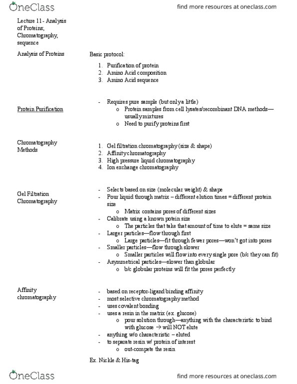 BCH210H1 Lecture Notes - Lecture 11: Chromophore, Lysine, Reagent thumbnail