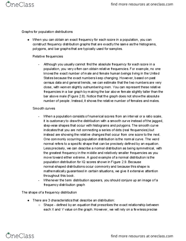 PSYC 2020 Chapter Notes - Chapter 2.2: Metar, Cumulative Frequency Analysis, Central Tendency thumbnail