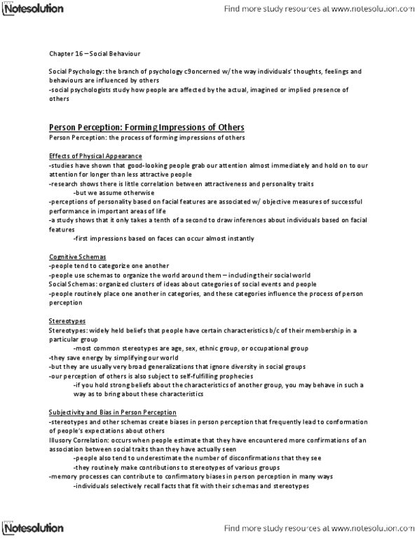 PS102 Chapter Notes - Chapter 16: Ovulation, Bc Partners, Classical Conditioning thumbnail